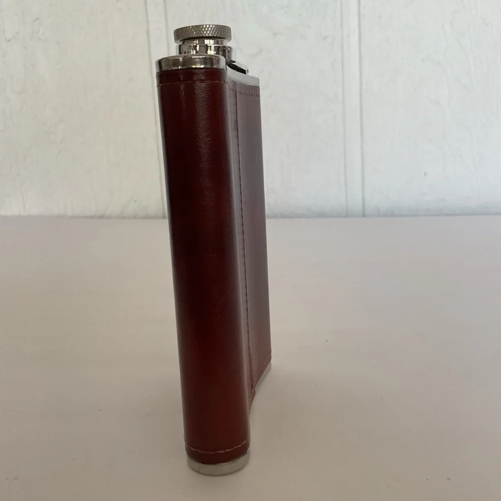 Crown Royal Leather Wrapped Flask NWOT